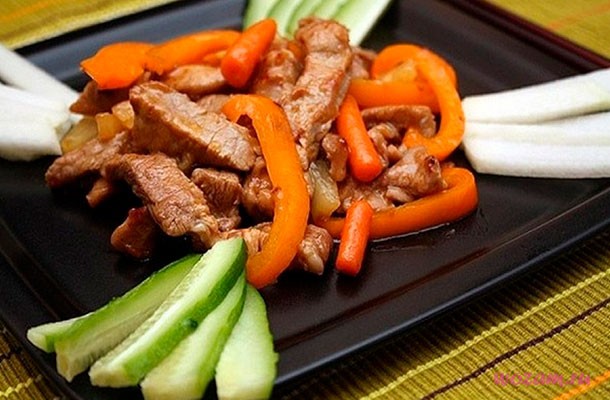 свинина с овощами по китайски свинина с овощами по китайски