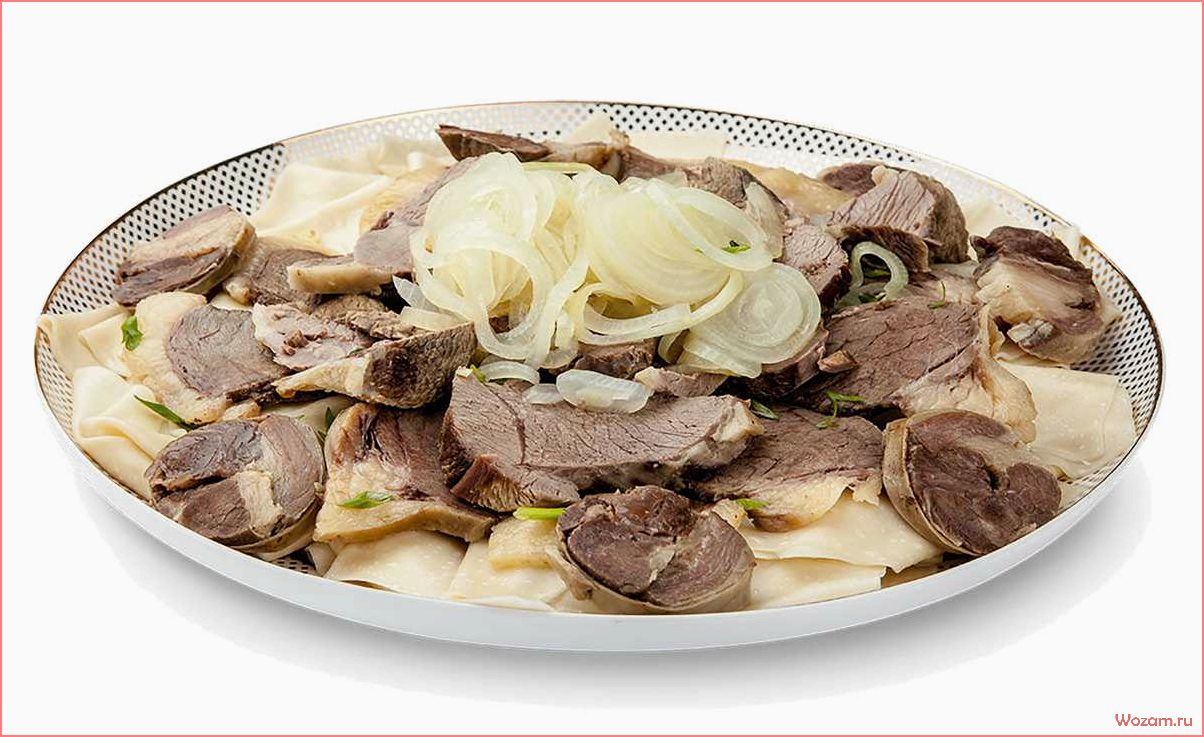 (бешбармак, традиционное, казахское, блюдо, мяса) Бешбармак — традиционное казахское блюдо из мяса и теста