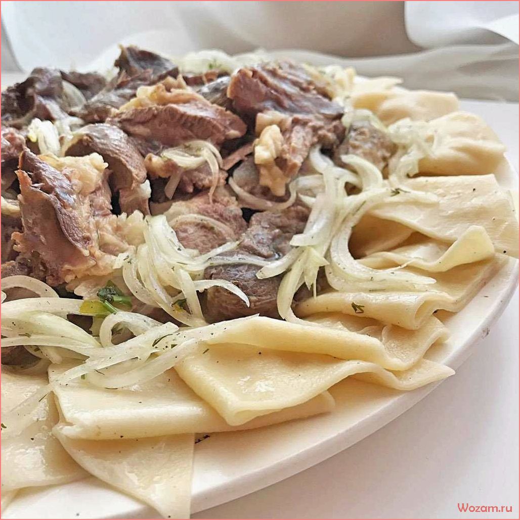 (бешбармак, традиционное, казахское, блюдо, мяса) Бешбармак — традиционное казахское блюдо из мяса и теста