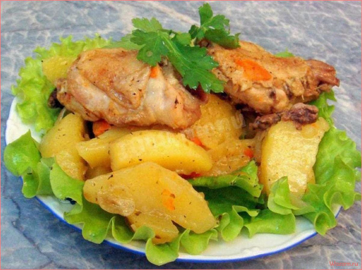 (тушеная, курица, картофелем, мультиварке, простой) Тушеная курица с картофелем в мультиварке — простой и вкусный рецепт для быстрого приготовления