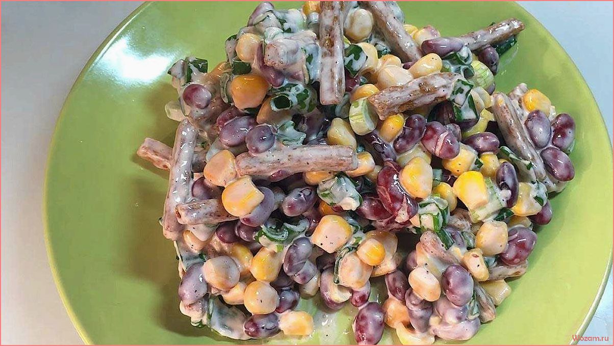 (салат, кириешками, кукурузой, вкусный, рецепт) Салат с кириешками и кукурузой — вкусный рецепт и полезные свойства